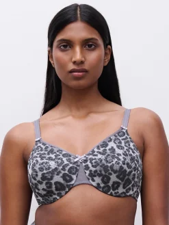 Chantelle C Magnifique Moulded BH - Grey Leopard