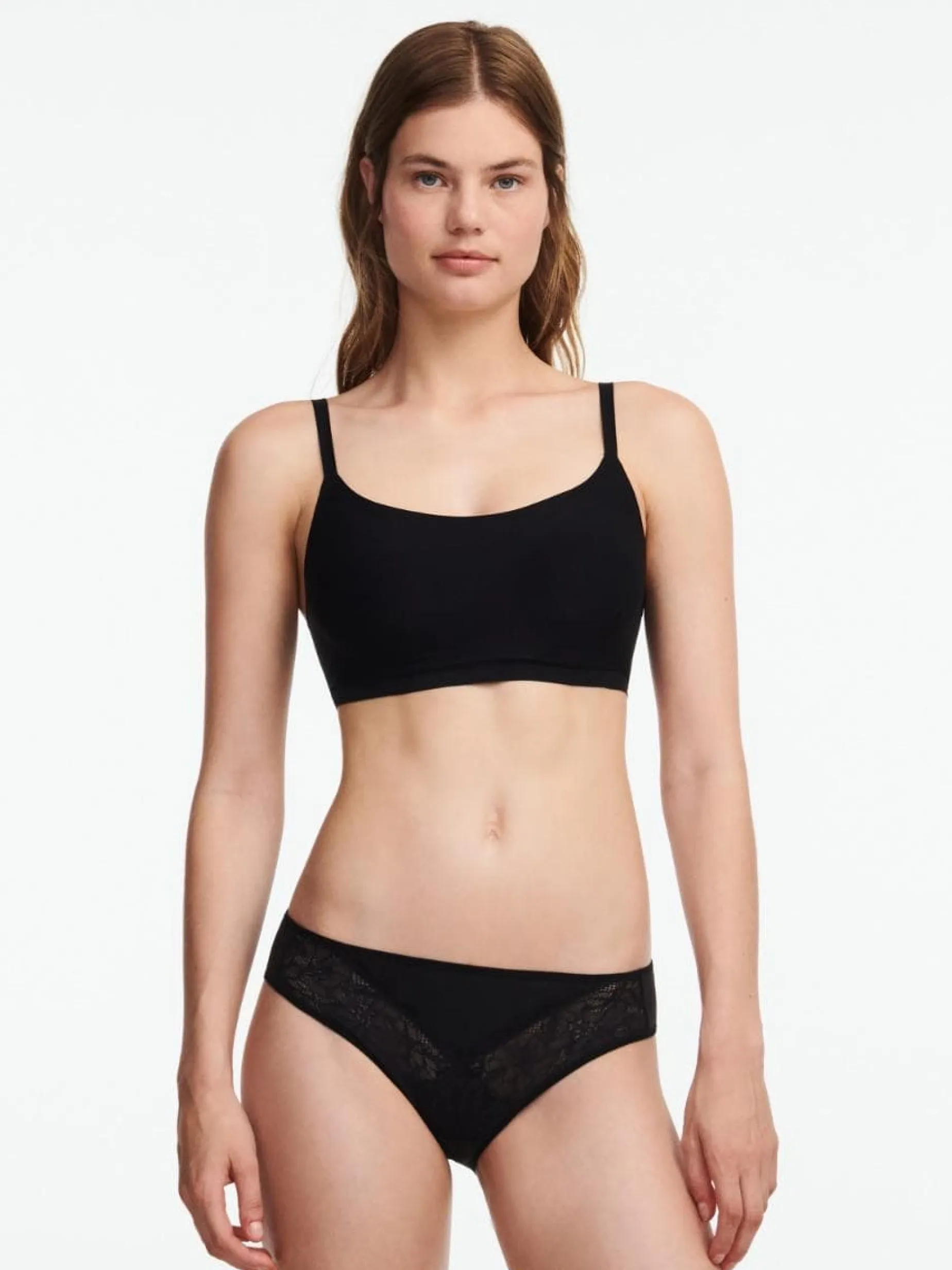 Chantelle EasyFeel Floral Touch Slip - Zwart