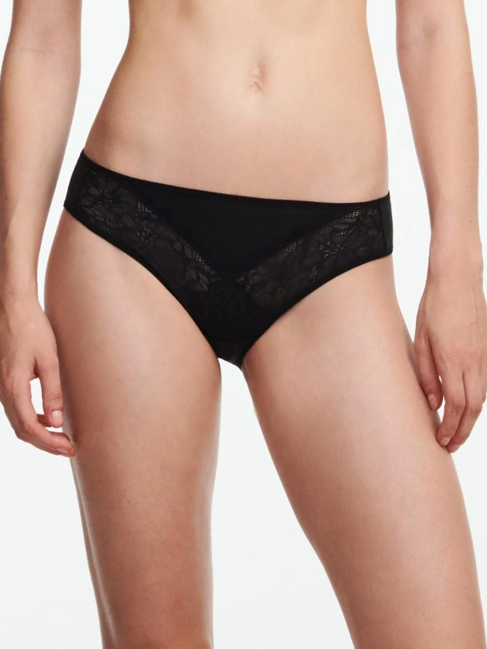 Chantelle EasyFeel Floral Touch Slip - Zwart