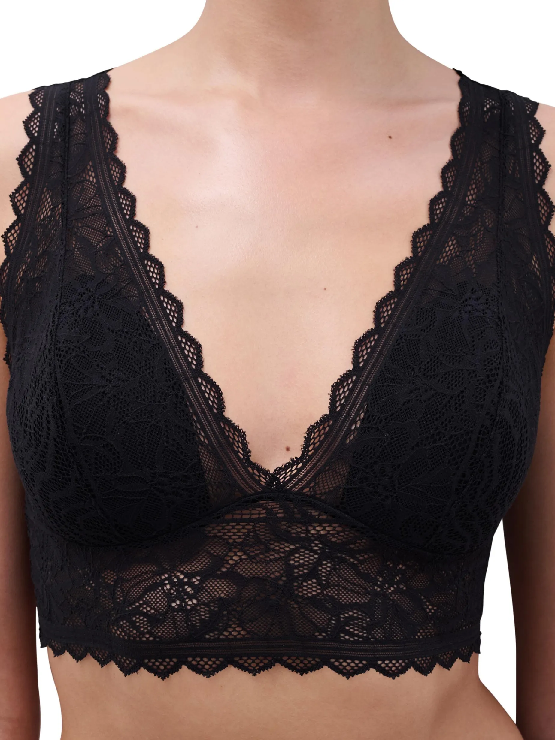 Chantelle EasyFeel Floral Touch Bralette - Zwart