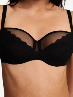 Chantelle EasyFeel Floral Touch Niet voorgevormde Beugel BH - Zwart