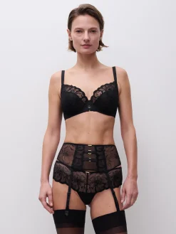 Chantelle FLEURS Niet voorgevormde Beugel BH - Zwart