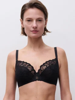 Chantelle FLEURS Niet voorgevormde Beugel BH - Zwart