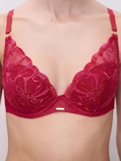 Chantelle FLEURS Voorgevormde Plunge BH - Candy Apple Shades