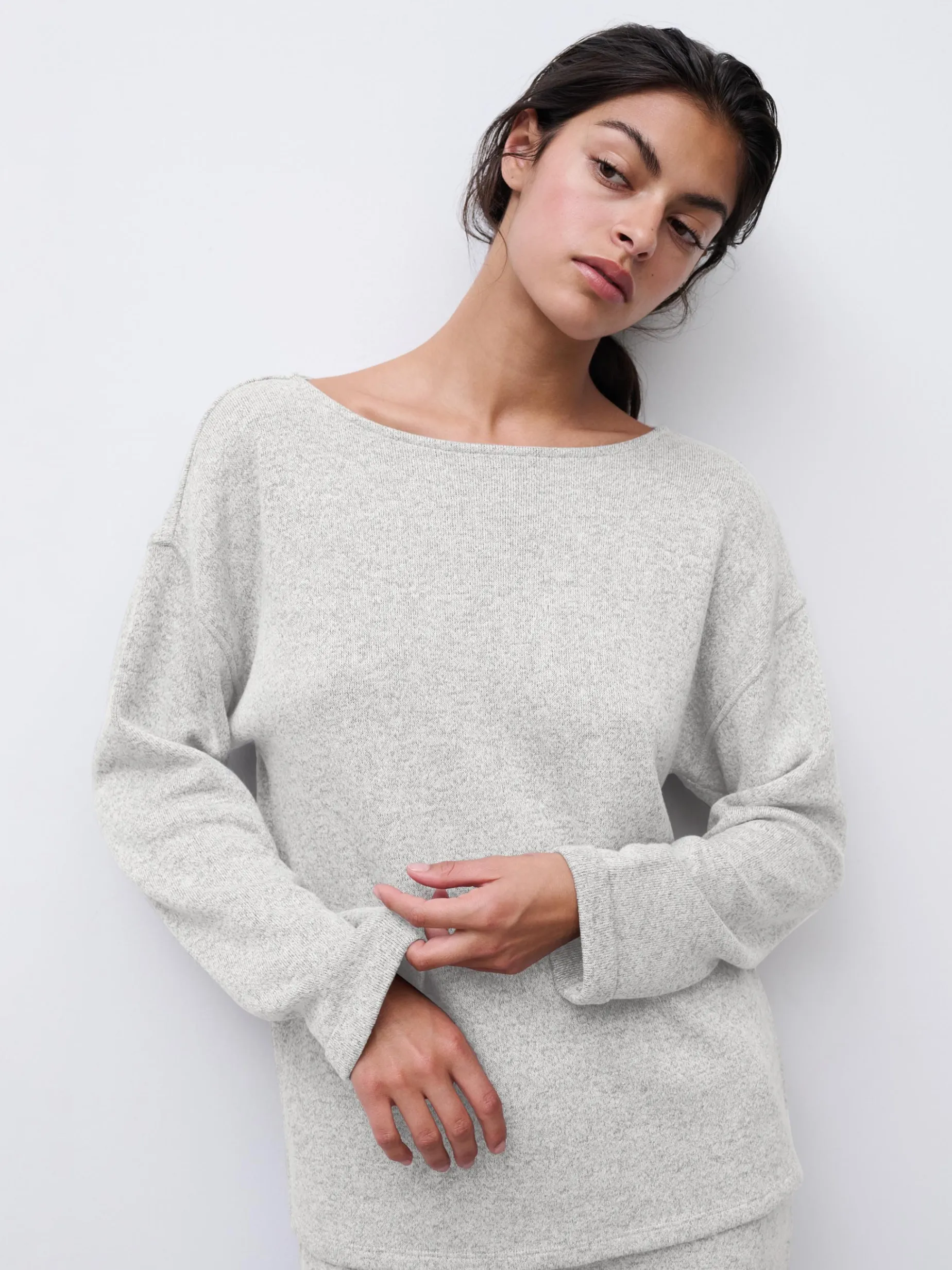 Chantelle JERRY Top Lange Mouw - Heather grey