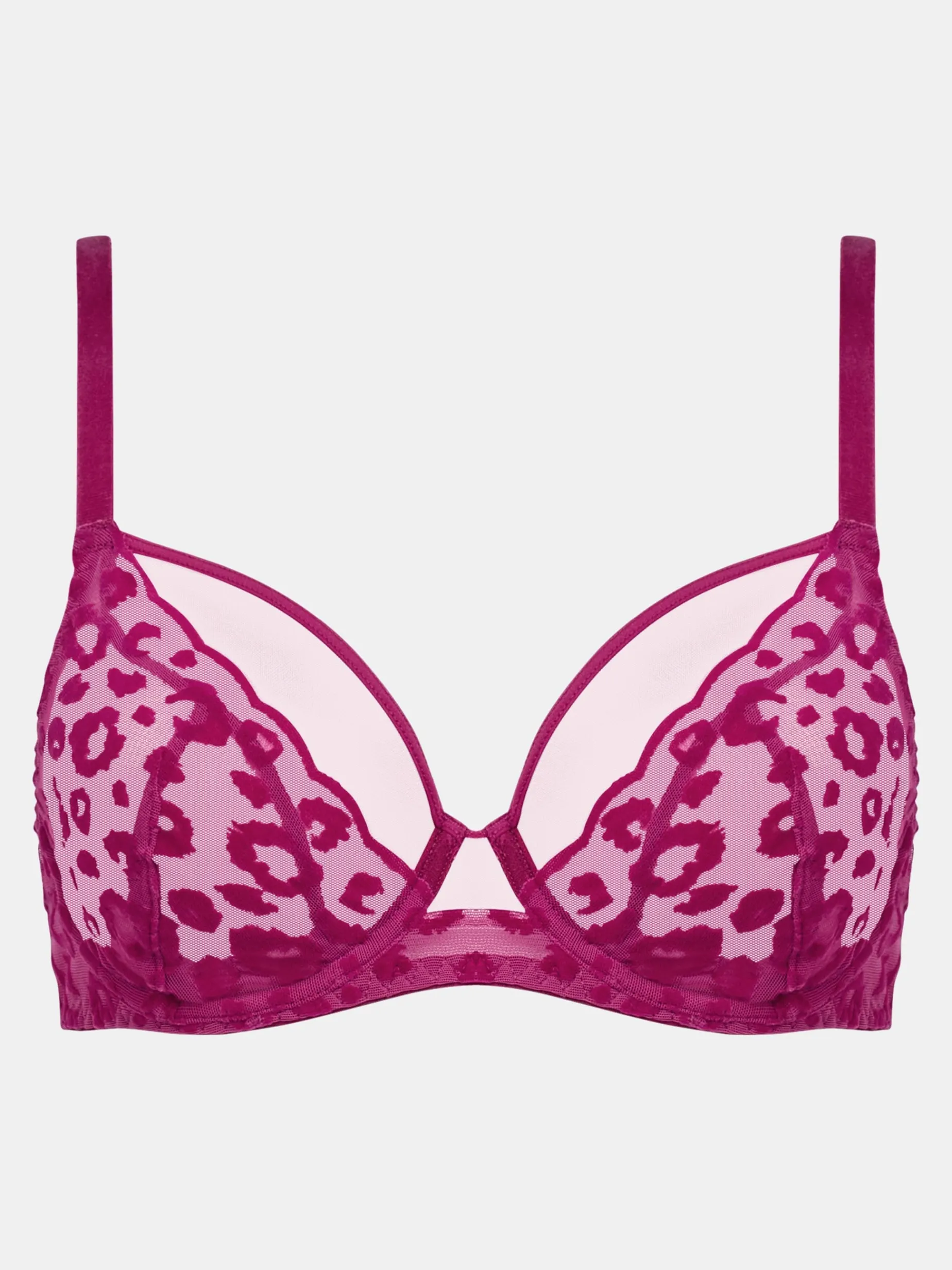 CHANTELLE PULP GIRLS Niet voorgevormde Beugel BH - Dark Fushia