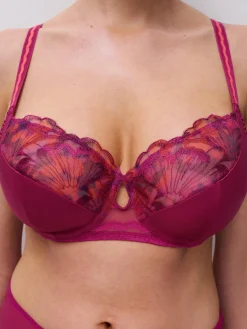 CHANTELLE PULP LILY Niet voorgevormde Beugel BH - Dark Fushia Multico
