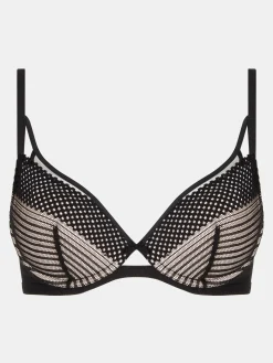 CHANTELLE PULP PLAY Plunge t-shirt BH - Zwart