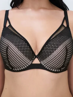 CHANTELLE PULP PLAY Plunge t-shirt BH - Zwart