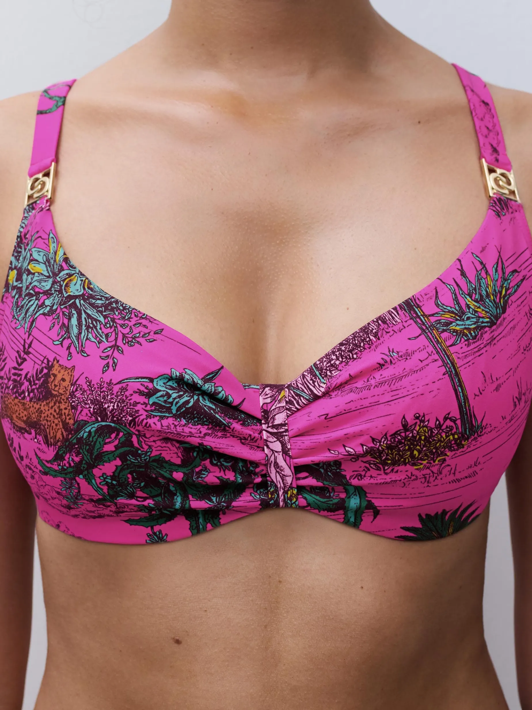 Chantelle SAUVAGE Bikinitop met beugel - Pink Jungle