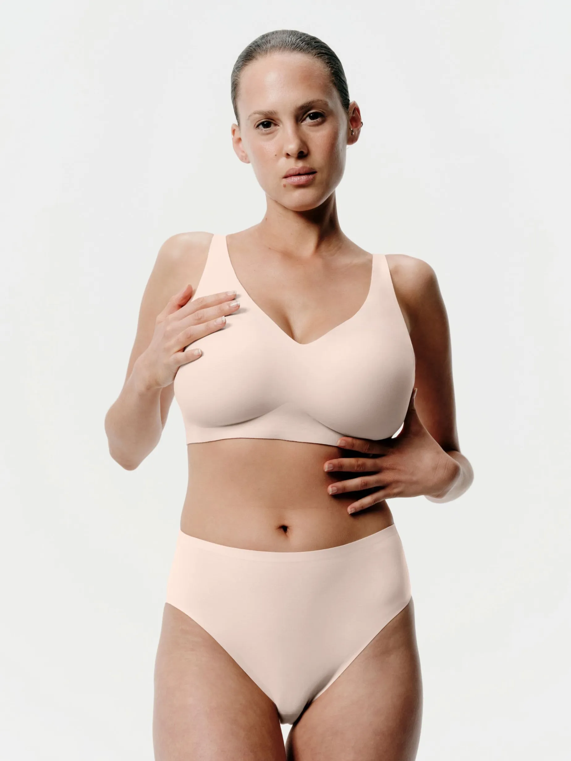 Chantelle SOFTSTRETCH POWER V-neck top - Goudkleurig Beige
