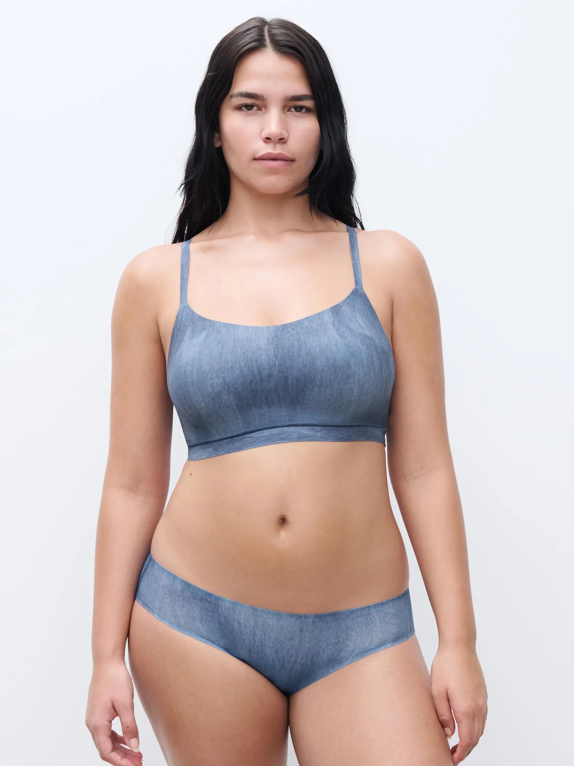 Chantelle Softstretch Slip - Blue Denim Print