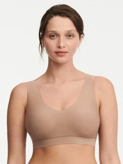 Chantelle Softstretch SoftStretch V-neck Top - Coffee Latte