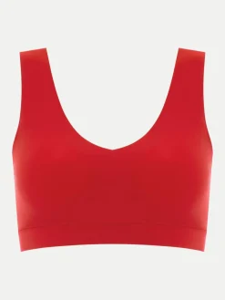 Chantelle Softstretch V-neck top - Poppy Red