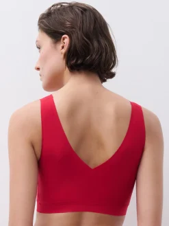 Chantelle Softstretch V-neck top - Poppy Red