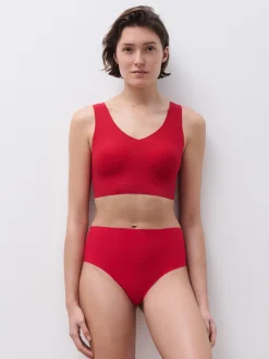 Chantelle Softstretch V-neck top - Poppy Red