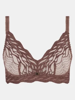 Chantelle Vibe Niet Voorgevormde BH Zonder Beugel - Cinnamon Lurex
