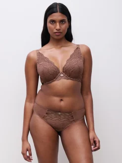 Chantelle Vibe Niet Voorgevormde Beugel BH - Cinnamon Lurex