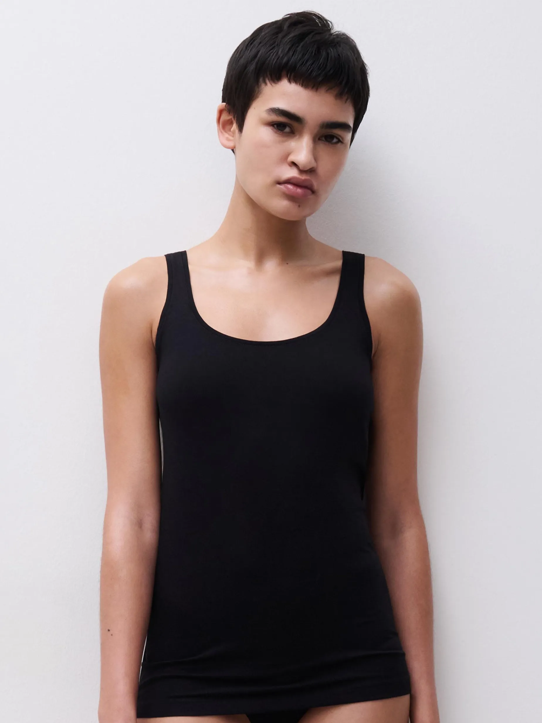 Femilet Basic Cotton Hemd Basis Katoen - Zwart