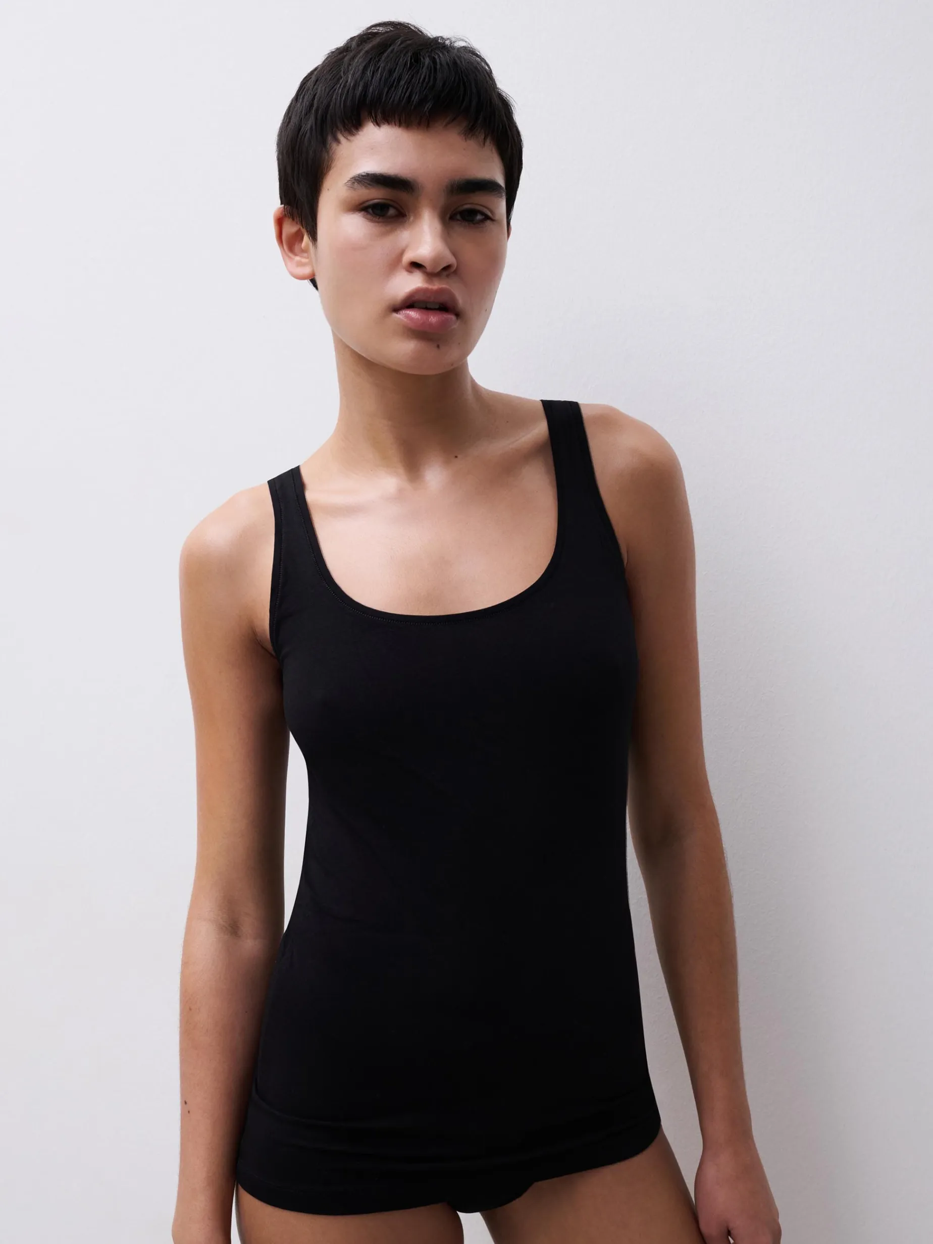 Femilet Basic Cotton Hemd Basis Katoen - Zwart