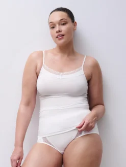 Femilet Basic Lace Hoge Taille Slip Katoen - Wit