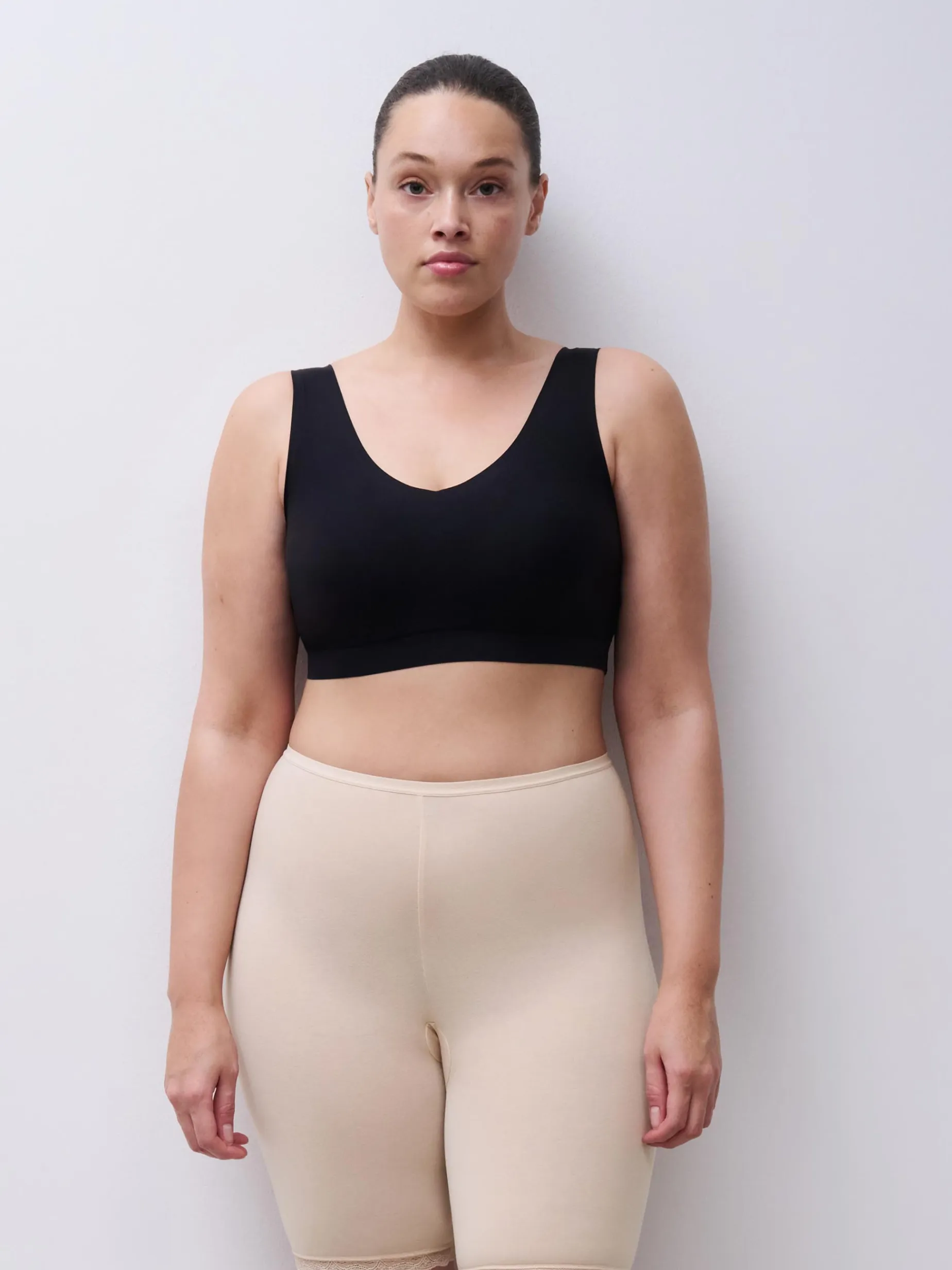 Femilet Basic Lace Long Short - Beige