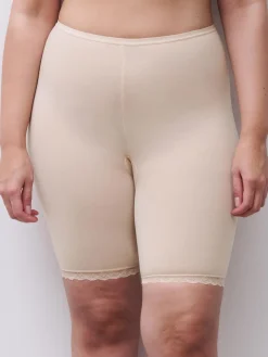 Femilet Basic Lace Long Short - Beige
