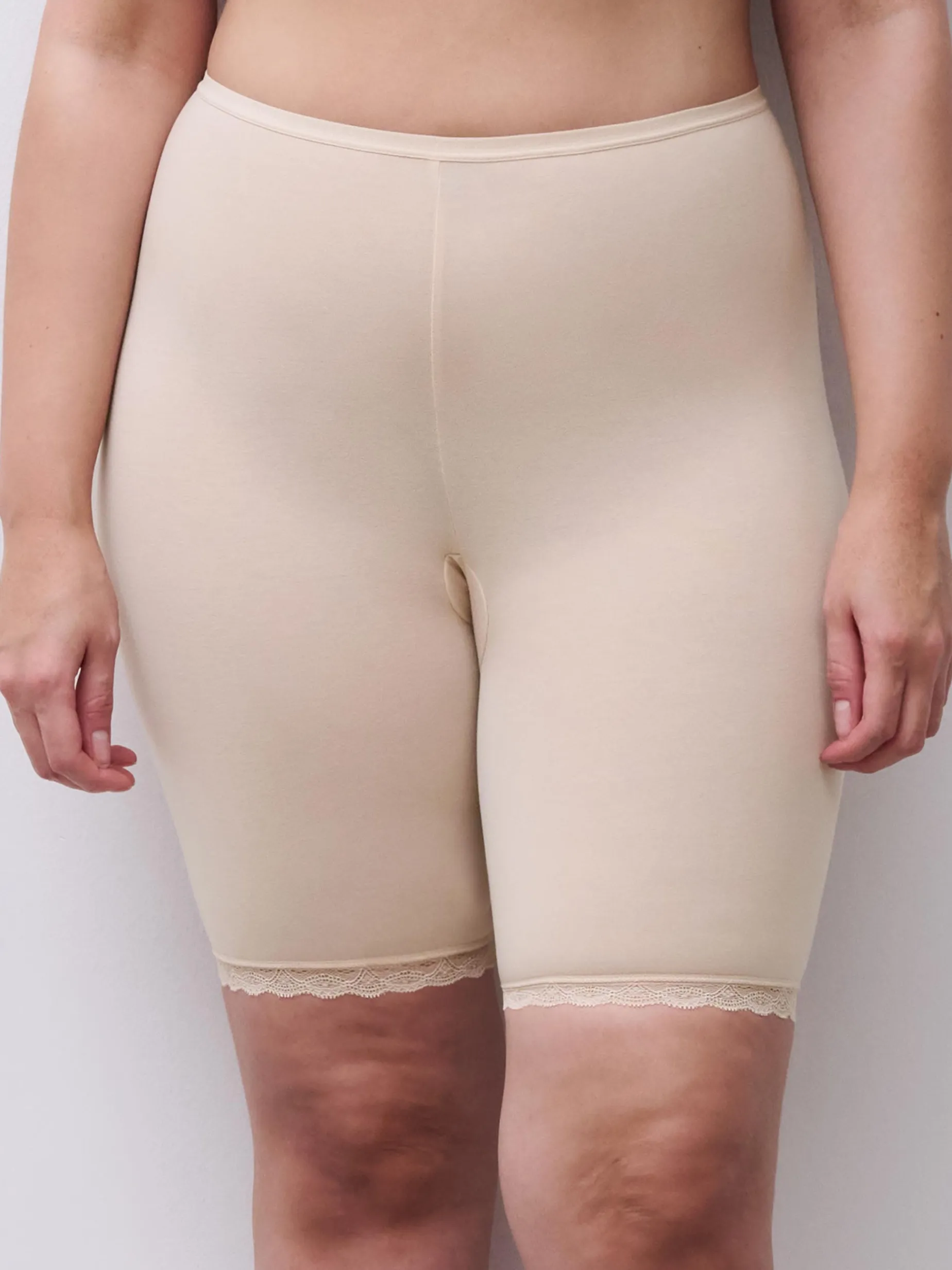 Femilet Basic Lace Long Short - Beige