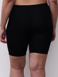 Femilet Basic Lace Long Short - Zwart