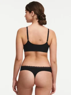 Femilet Basic Lace String - Zwart