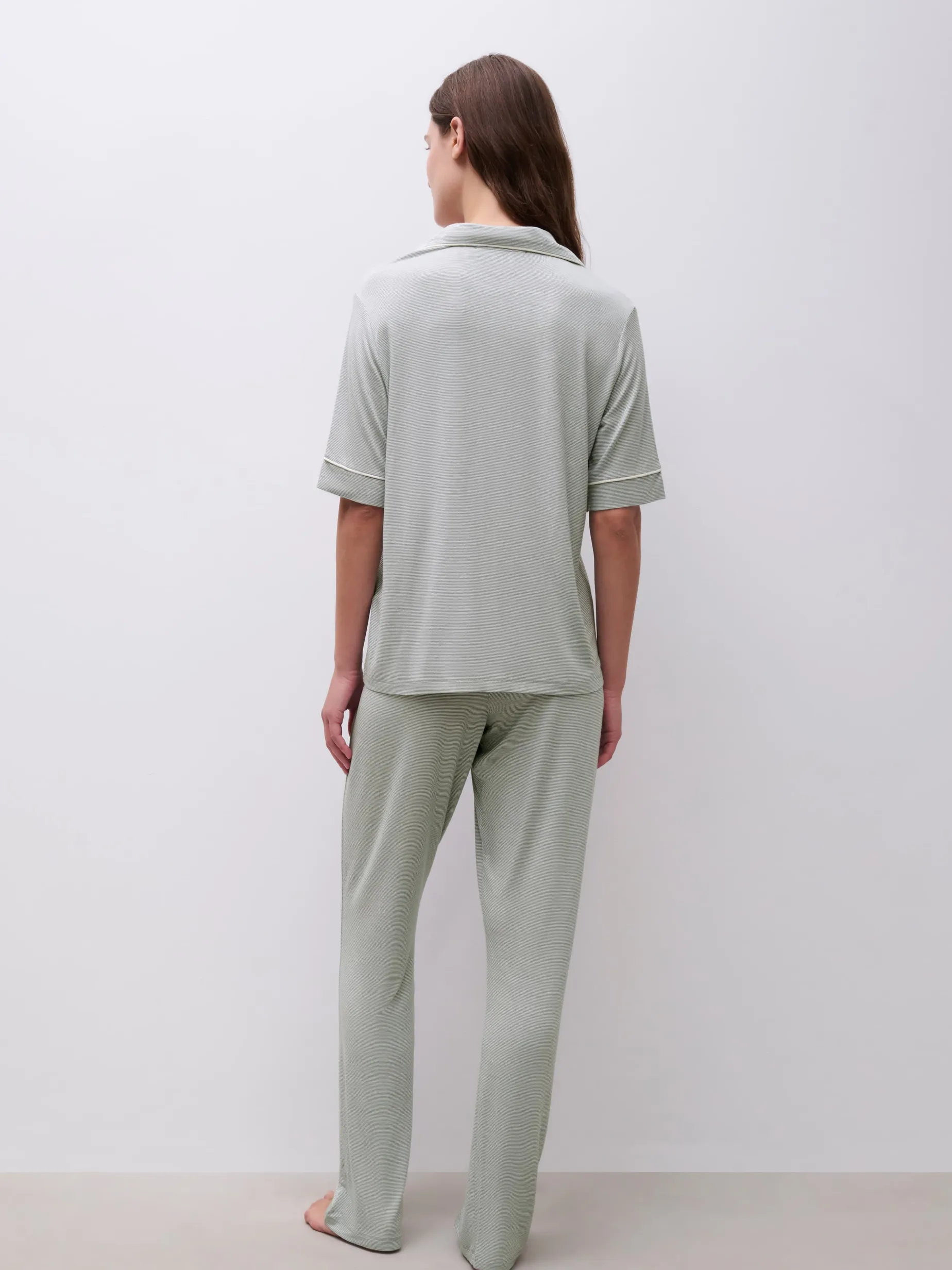 Femilet CHELSEA Lange broek - Oil blue / Egret