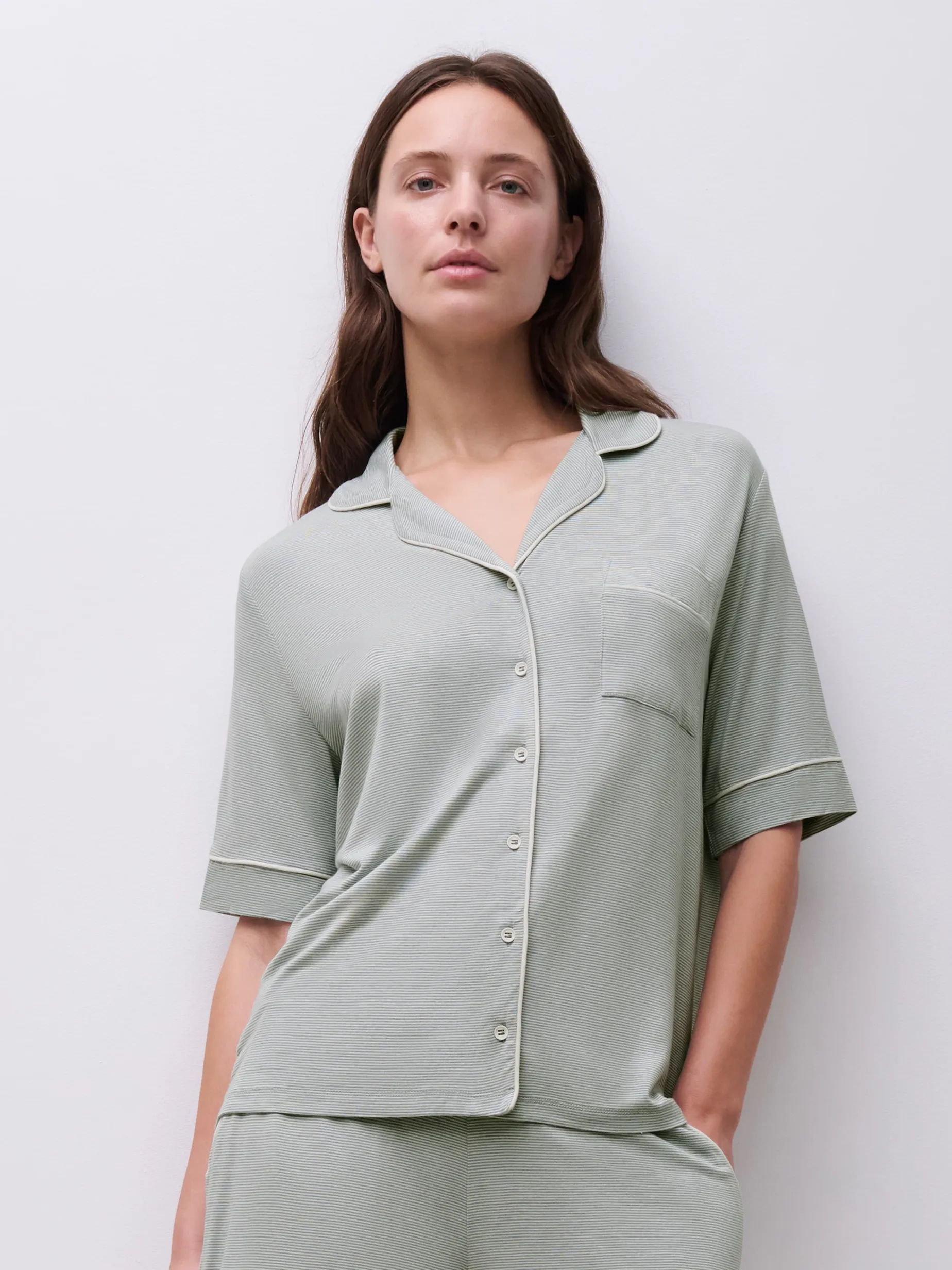 Femilet CHELSEA Top korte mouw - Oil blue / Egret