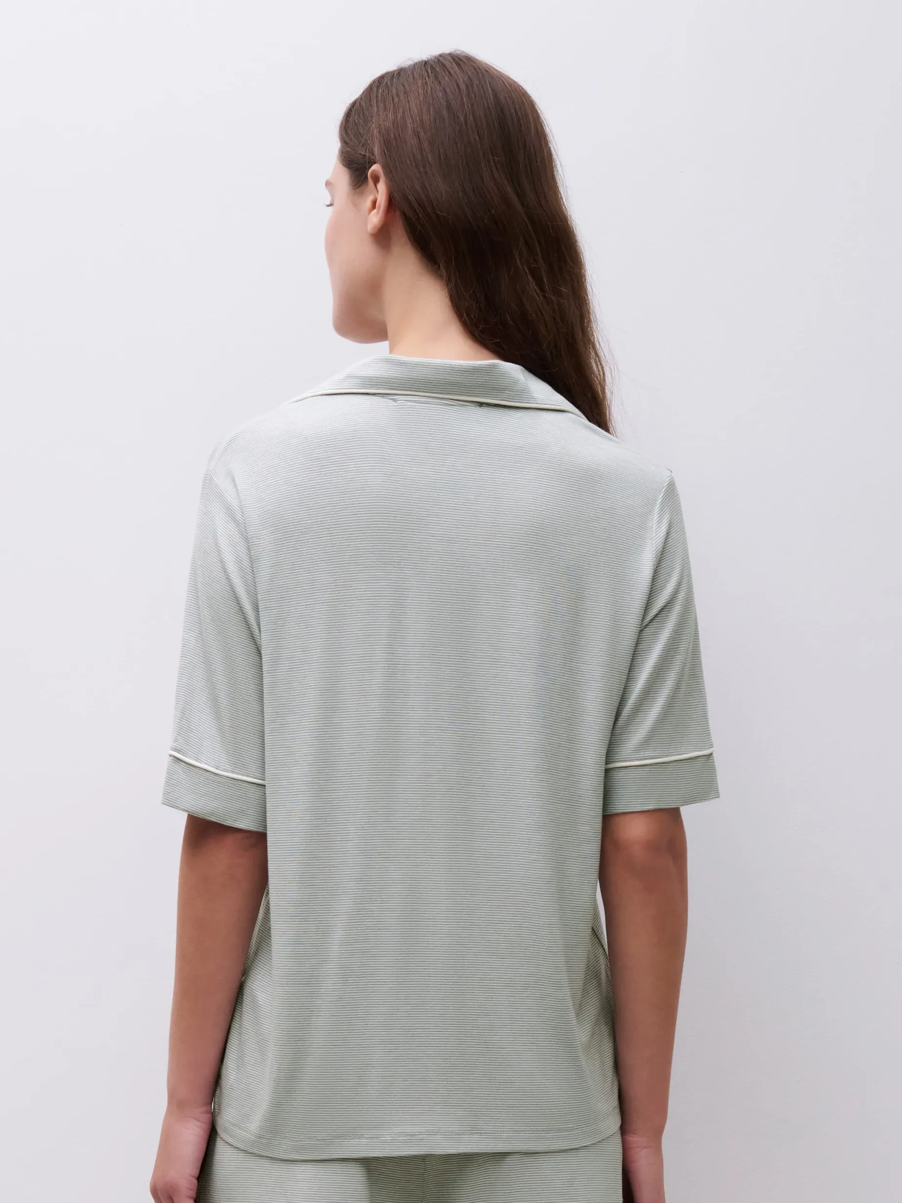 Femilet CHELSEA Top korte mouw - Oil blue / Egret