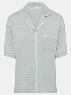 Femilet CHELSEA Top korte mouw - Oil blue / Egret
