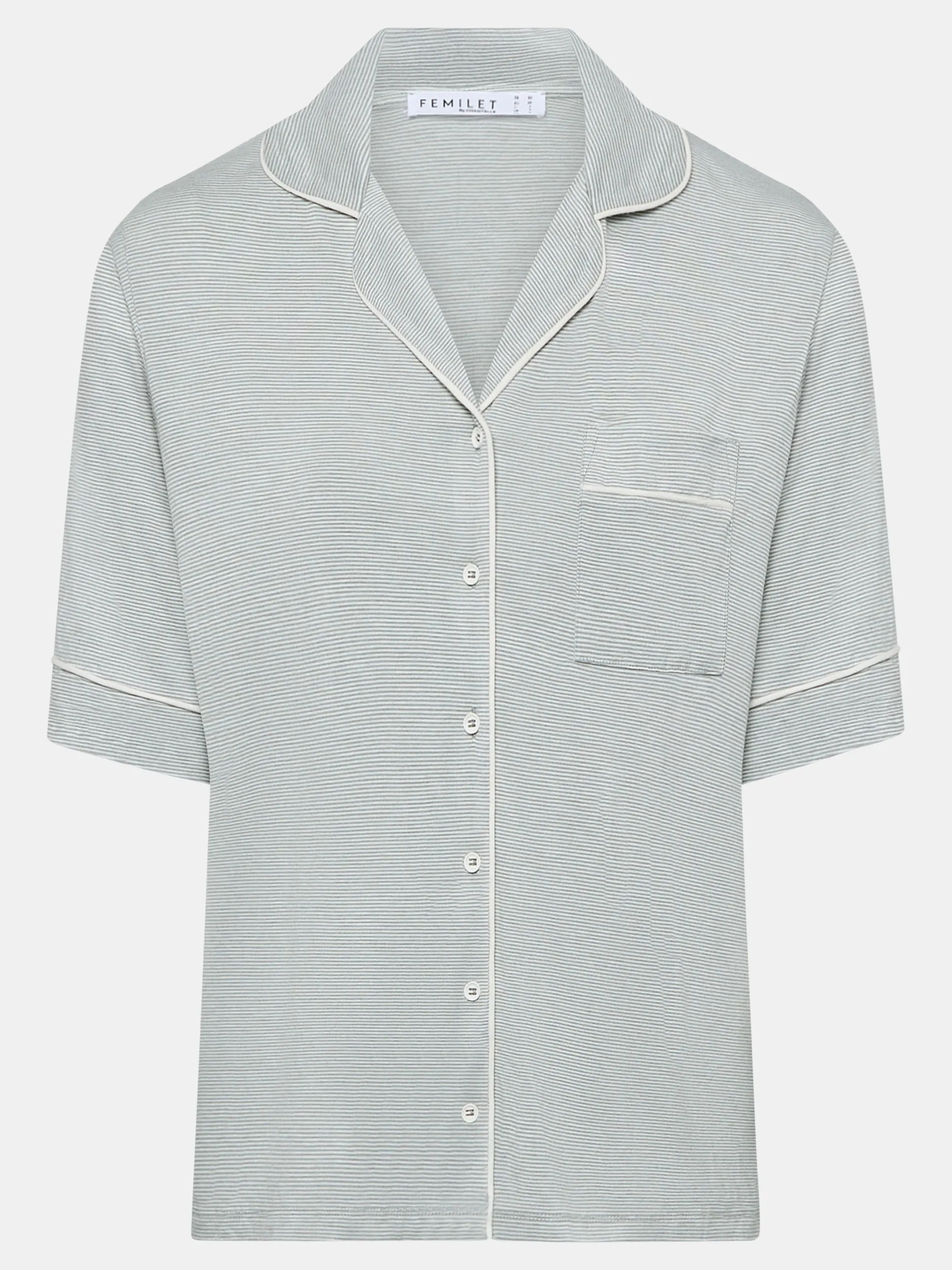 Femilet CHELSEA Top korte mouw - Oil blue / Egret