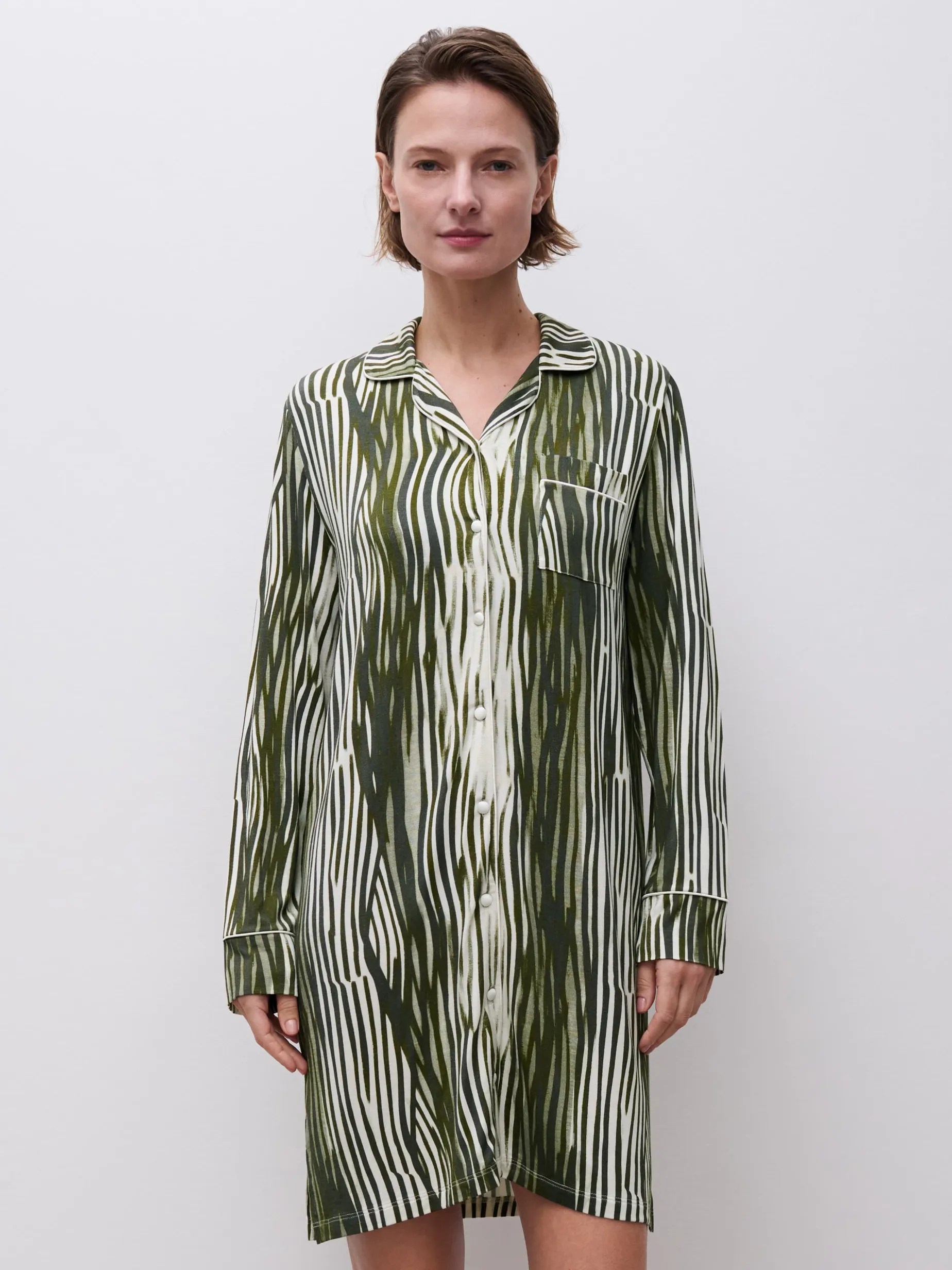 Femilet DAISY Nachthemd lange mouw - Green Lines