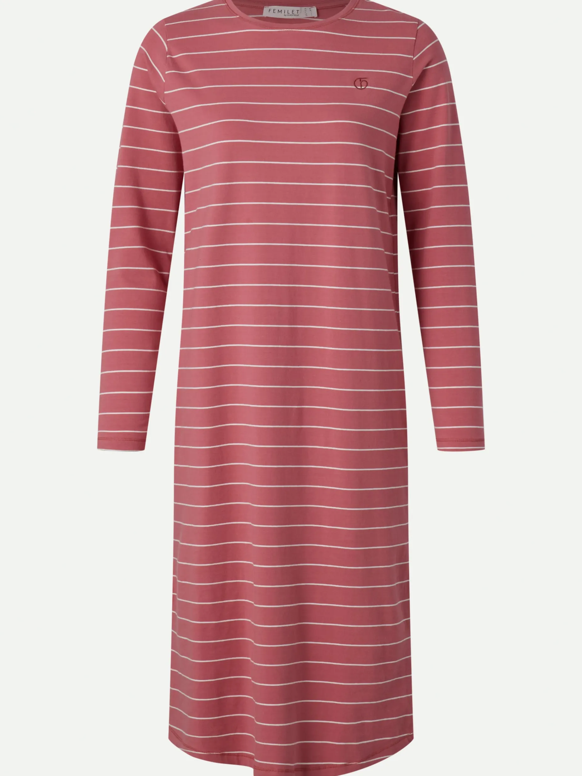 Femilet ELLIE Nachthemd lange mouw - Mauvewood stripe