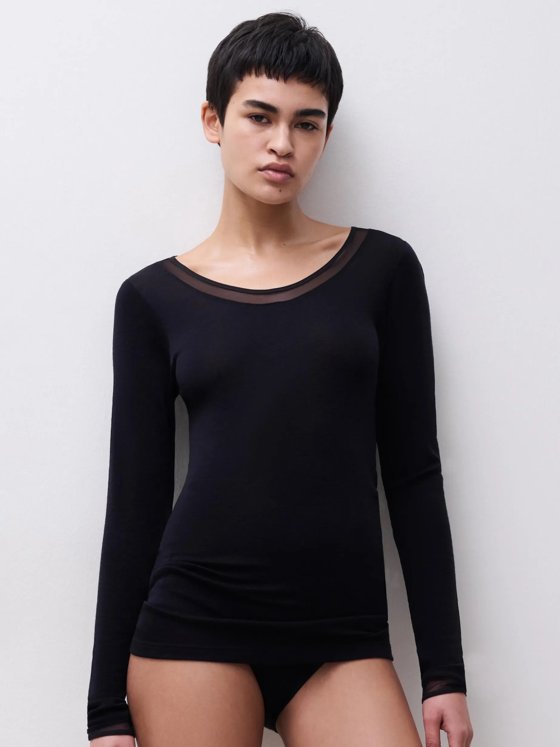 Femilet Juliana Hoge taille slip - 100% Merino wol - Zwart