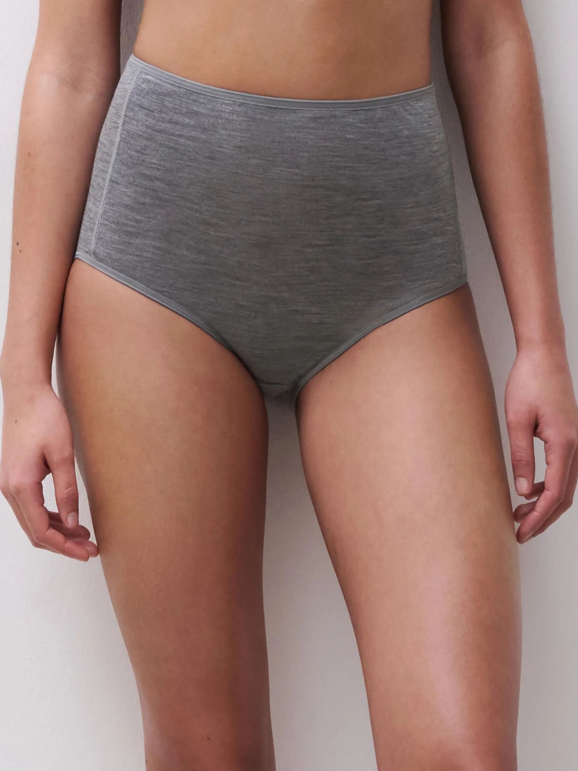Femilet Juliana Hoge taille slip - 100% Merino wol - Heather grey