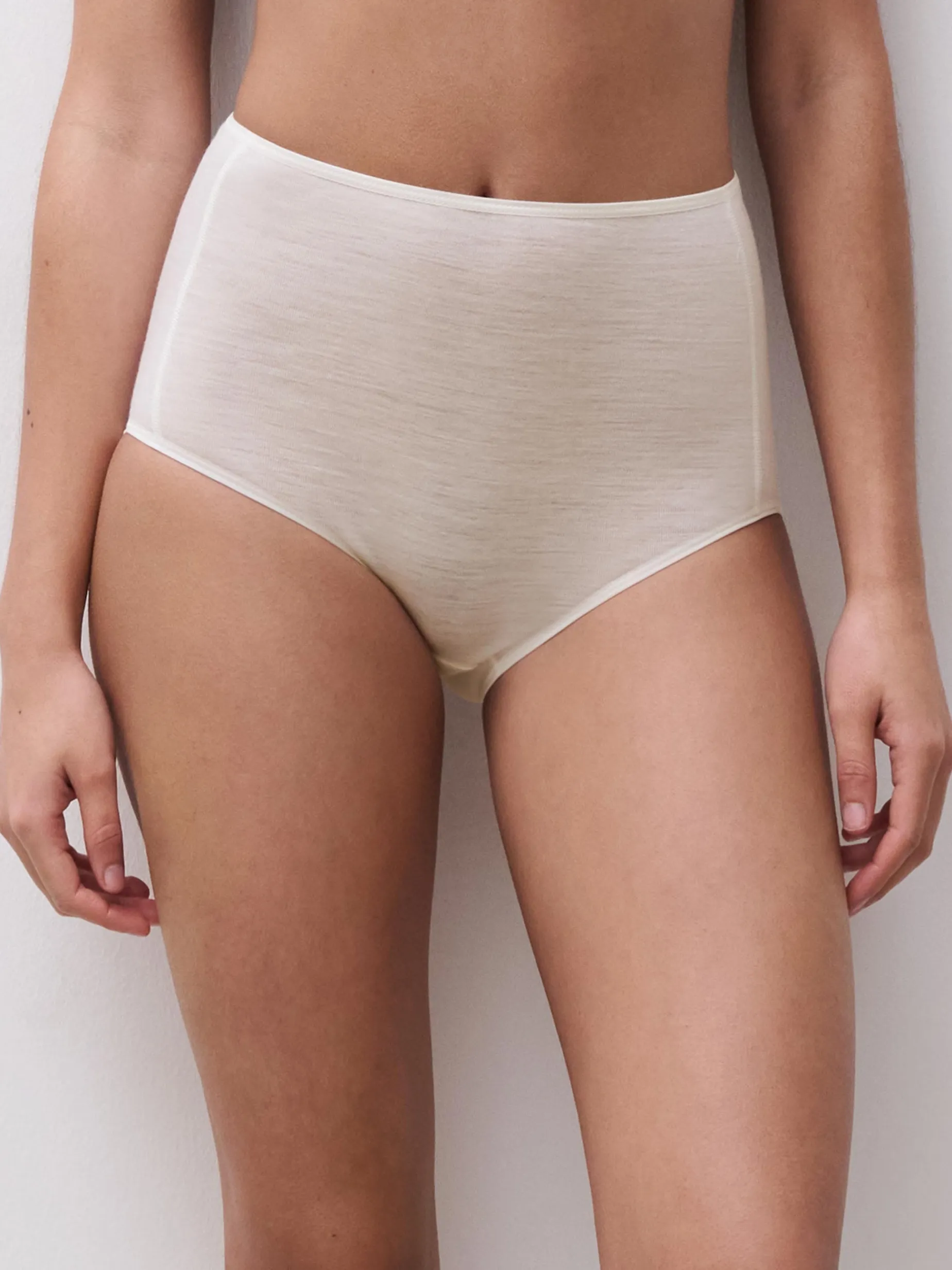 Femilet Juliana Hoge taille slip - 100% Merino wol - Ivoor