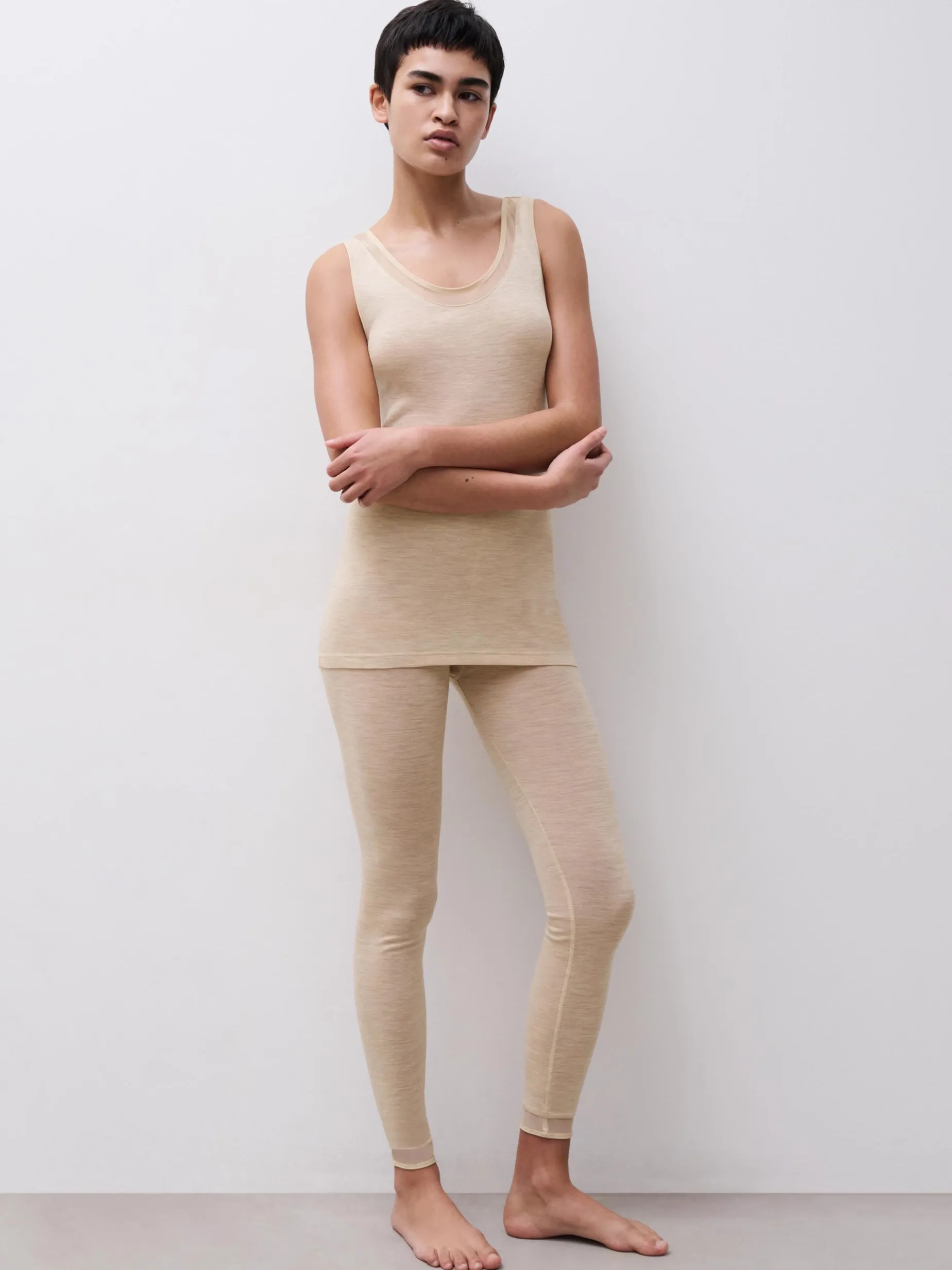 Femilet Juliana Juliana Singlet - 100% Merino wol - Heather nude