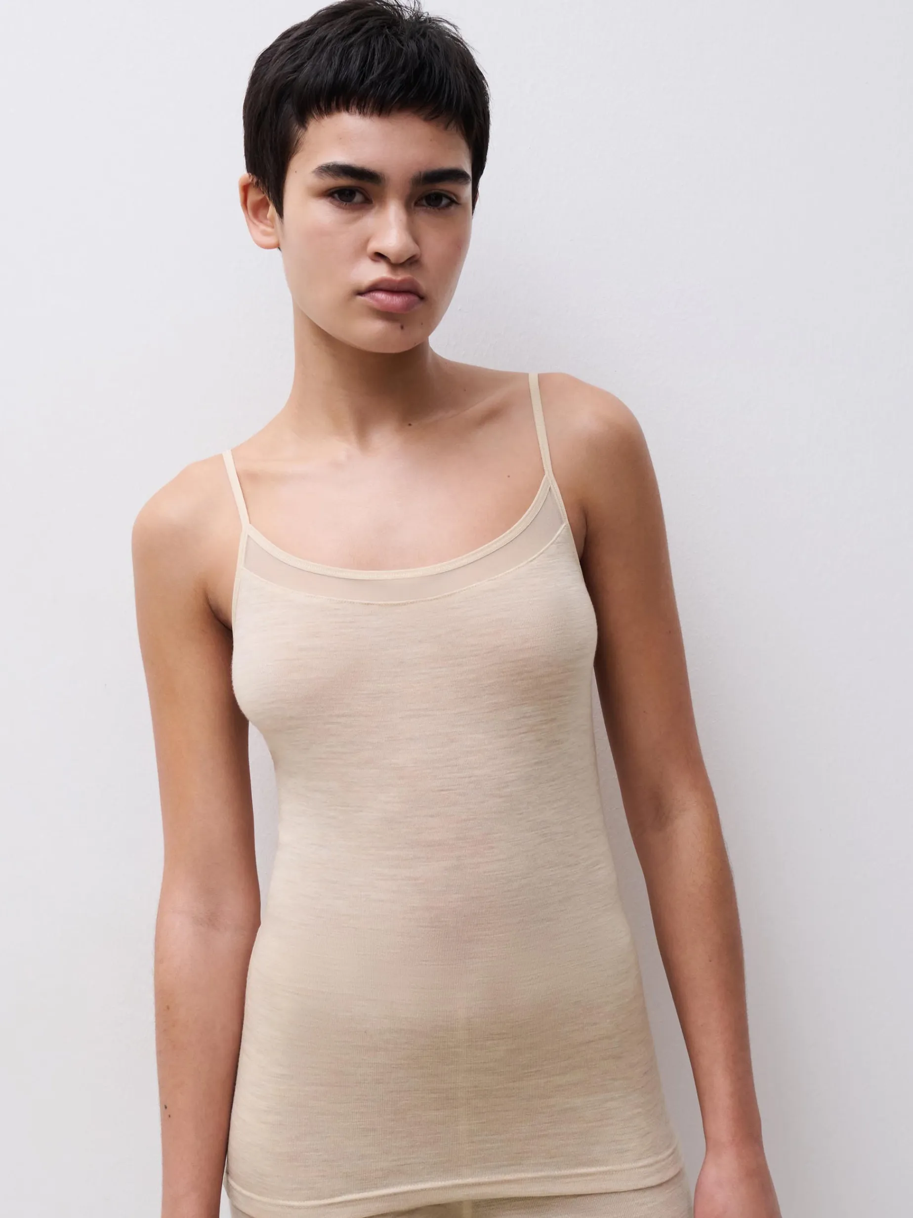Femilet Juliana Juliana Singlet - 100% Merino wol - Heather nude