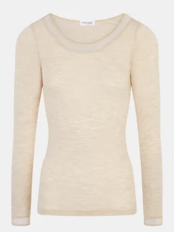 Femilet Juliana Juliana T-shirt Lange mouwen - 100% Merino wol - Heather nude