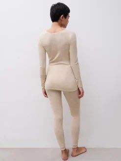 Femilet Juliana Juliana T-shirt Lange mouwen - 100% Merino wol - Heather nude