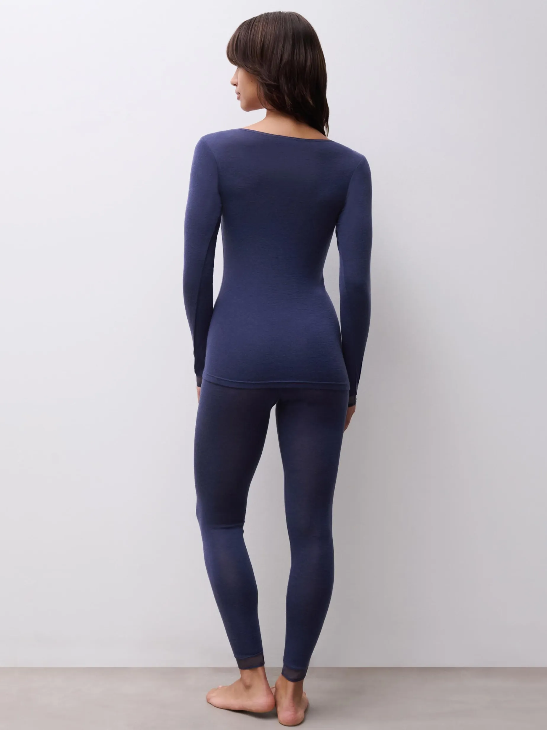 Femilet Juliana Juliana T-shirt Lange mouwen - 100% Merino wol - Donkerblauw