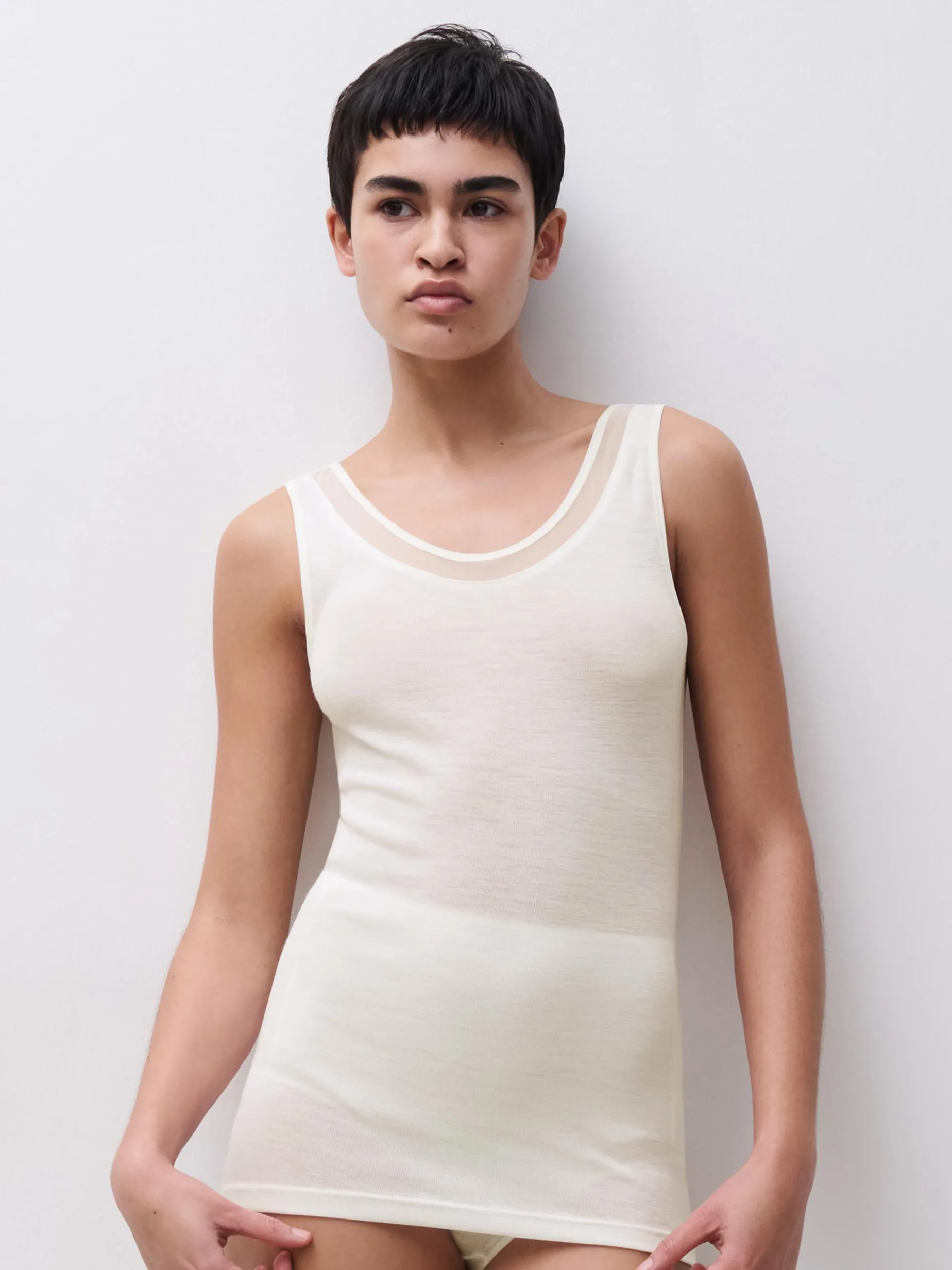 Femilet Juliana Singlet - 100% Merino wol - Ivoor