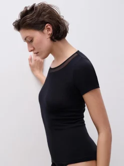 Femilet Juliana T-Shirt korte mouw - 100% Merino wol - Zwart