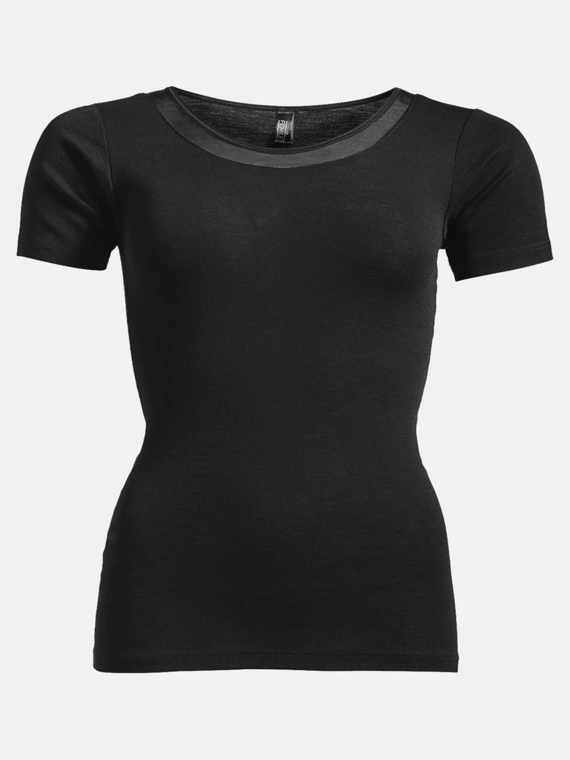 Femilet Juliana T-Shirt korte mouw - 100% Merino wol - Zwart