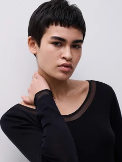 Femilet Juliana T-Shirt Lange mouwen - 100% Merino wol - Zwart