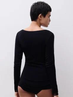 Femilet Juliana T-Shirt Lange mouwen - 100% Merino wol - Zwart